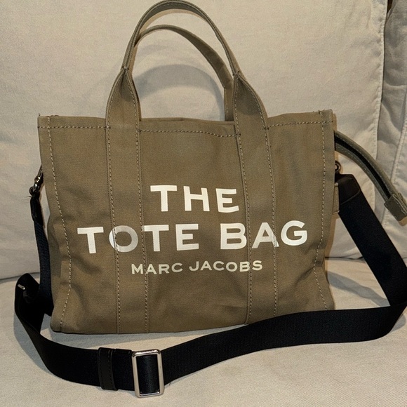 Marc Jacobs Slate Green Canvas Medium The Tote Bag - Picture 2 of 15